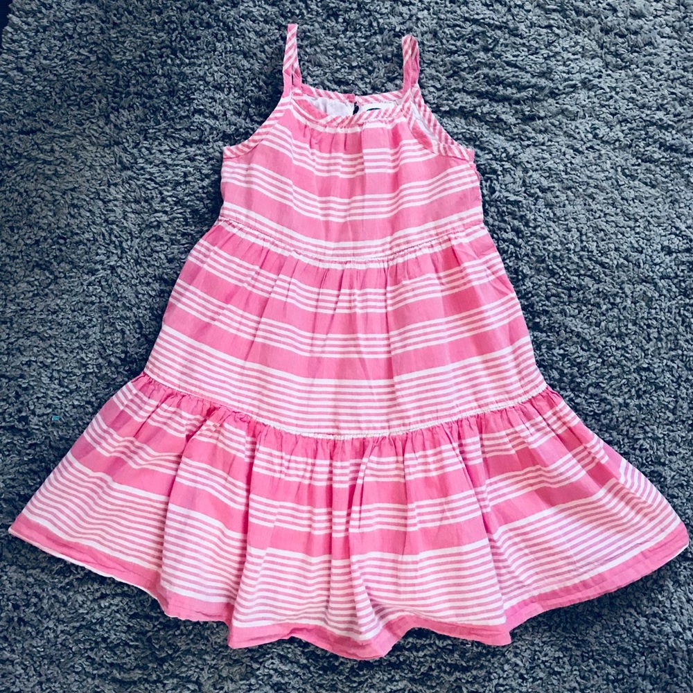 Pink & white Stripped toddler girl dress.